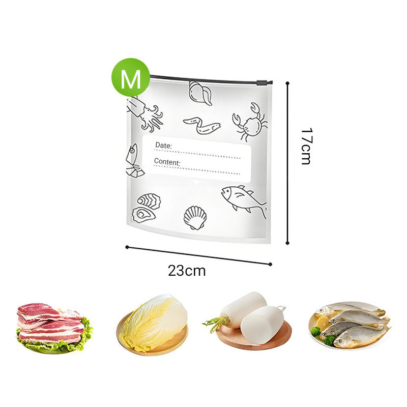 Bolsas de almacenamiento reutilizables con cierre de papel de aluminio