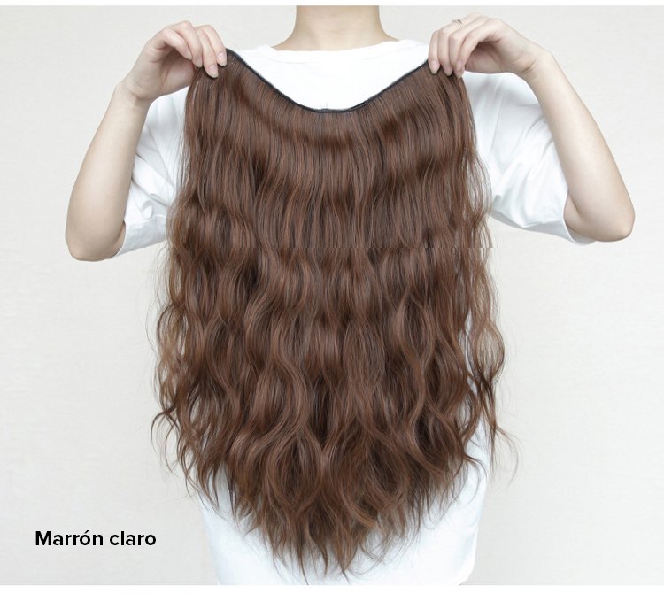 Extensiones de cabello con clip en forma de U con efecto de ondas de agua