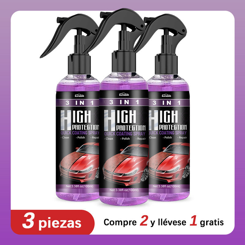 ✨Compra 5 y obtén 5 gratis promoción✨ Spray de revestimiento rápido para automóviles 3 en 1 de alta protección