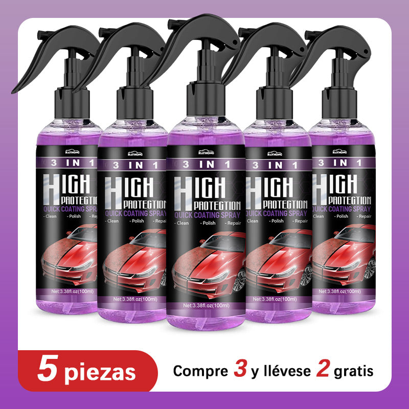 ✨Compra 5 y obtén 5 gratis promoción✨ Spray de revestimiento rápido para automóviles 3 en 1 de alta protección