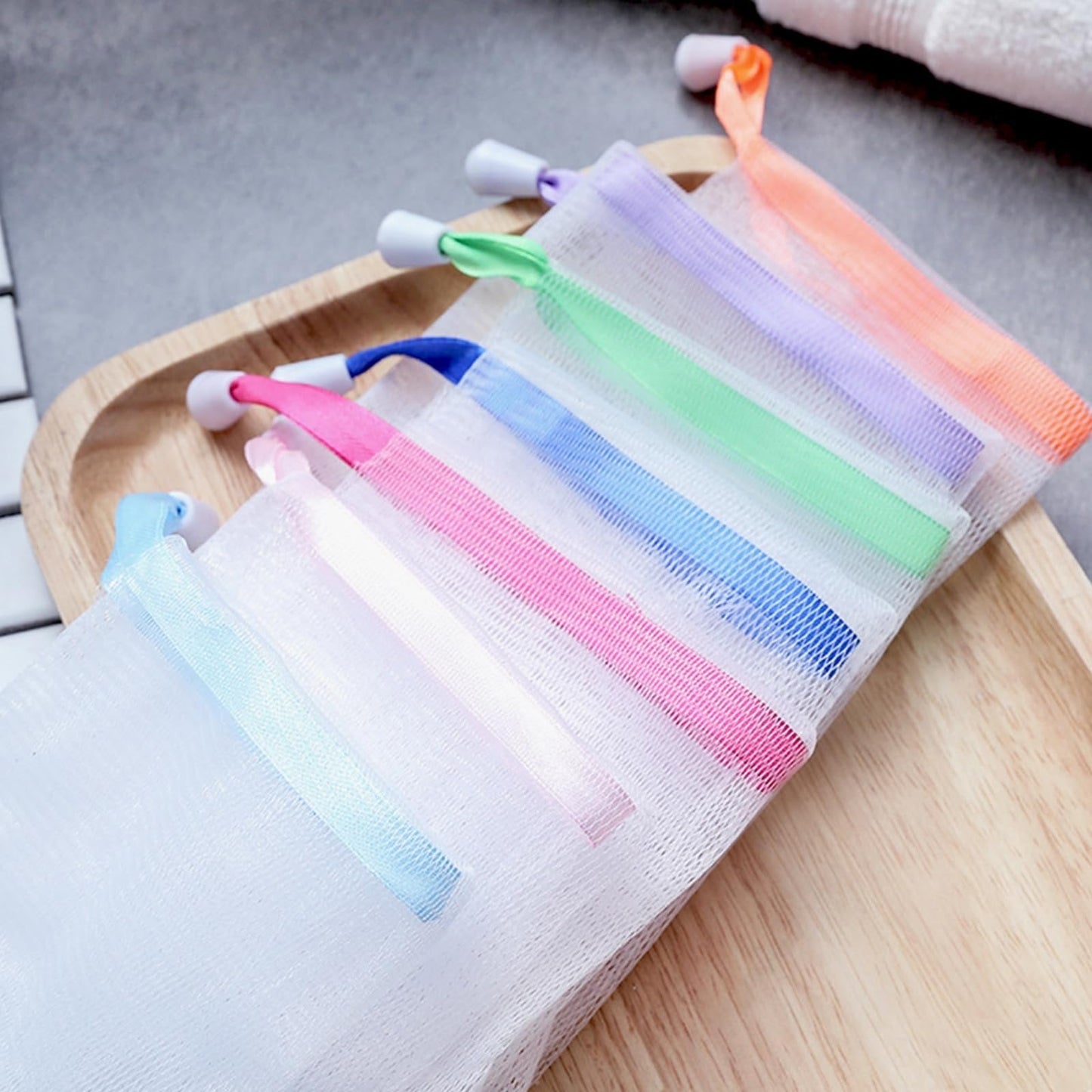 Bolsa con red de jabón