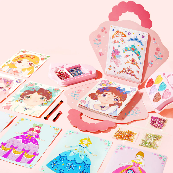 👑 ¡50% DE DESCUENTO! ✨ Set de Vestir y Maquillar Princesa 3 en 1 - Incluye Corona, Varita Mágica y Maquillaje No Tóxico para Juego Imaginativo 🧚♀️🎨