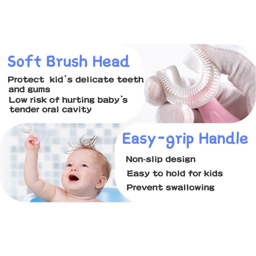 🦷Todos los niños redondeados Cepillo de dientes en forma de U🎁