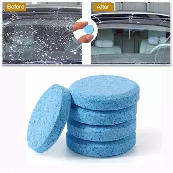 🚗✨Pastillas limpiadoras para cristales de automóviles: limpiador concentrado para el cuidado y la limpieza de limpiaparabrisas🚗💦