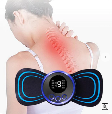 Masajeador Portátil con 8 Modos y Pantalla LCD - Mini Estimulador Muscular para Alivio del Dolor