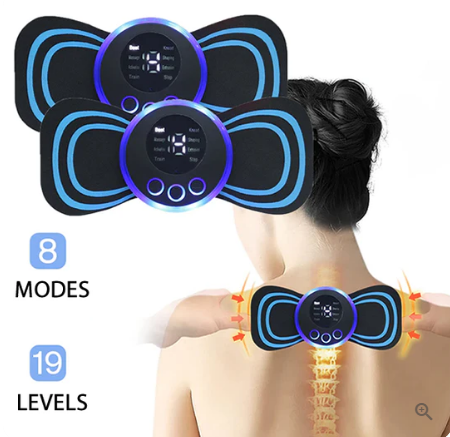 Masajeador Portátil con 8 Modos y Pantalla LCD - Mini Estimulador Muscular para Alivio del Dolor