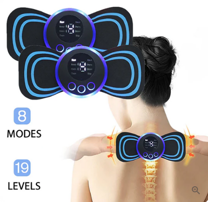 Masajeador Portátil con 8 Modos y Pantalla LCD - Mini Estimulador Muscular para Alivio del Dolor
