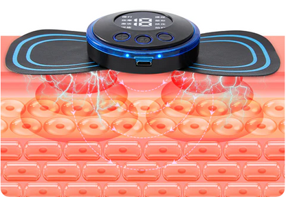 Masajeador Portátil con 8 Modos y Pantalla LCD - Mini Estimulador Muscular para Alivio del Dolor