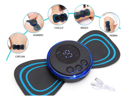 Masajeador Portátil con 8 Modos y Pantalla LCD - Mini Estimulador Muscular para Alivio del Dolor