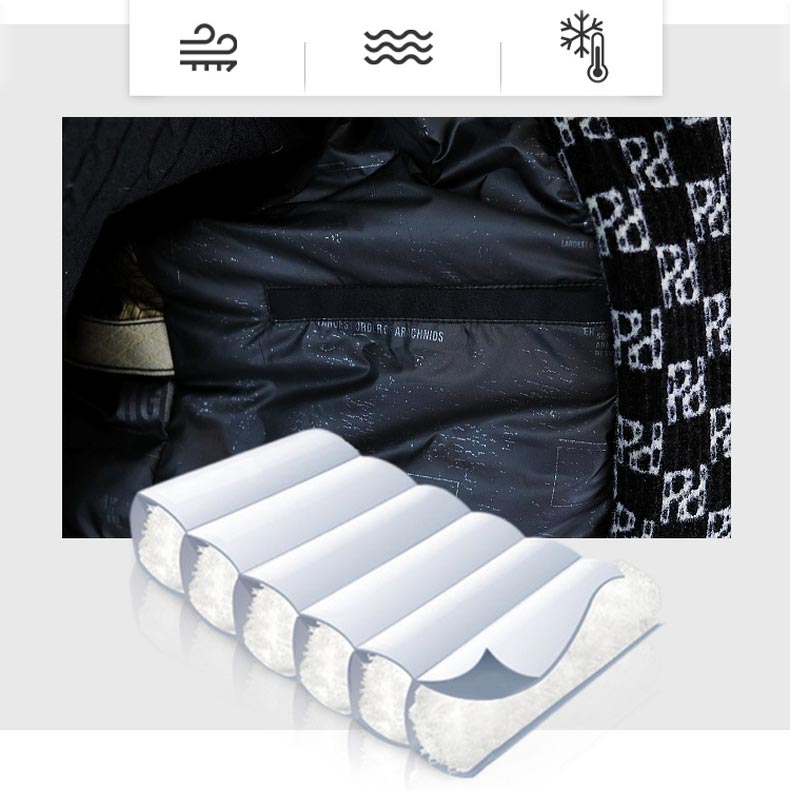 Abrigo cálido de longitud media para hombre | Plumón grueso, diseño elegante