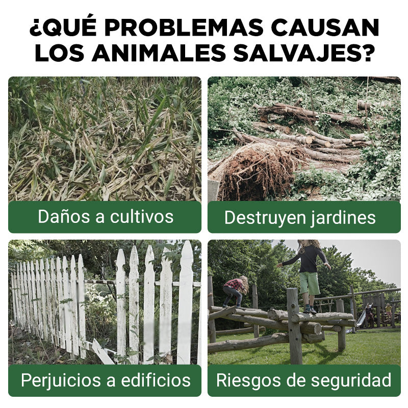 Luces de advertencia solares repelentes de bestias con volumen alto