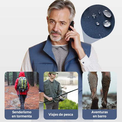 Cómodo chaleco de secado rápido con bolsillos para hombre