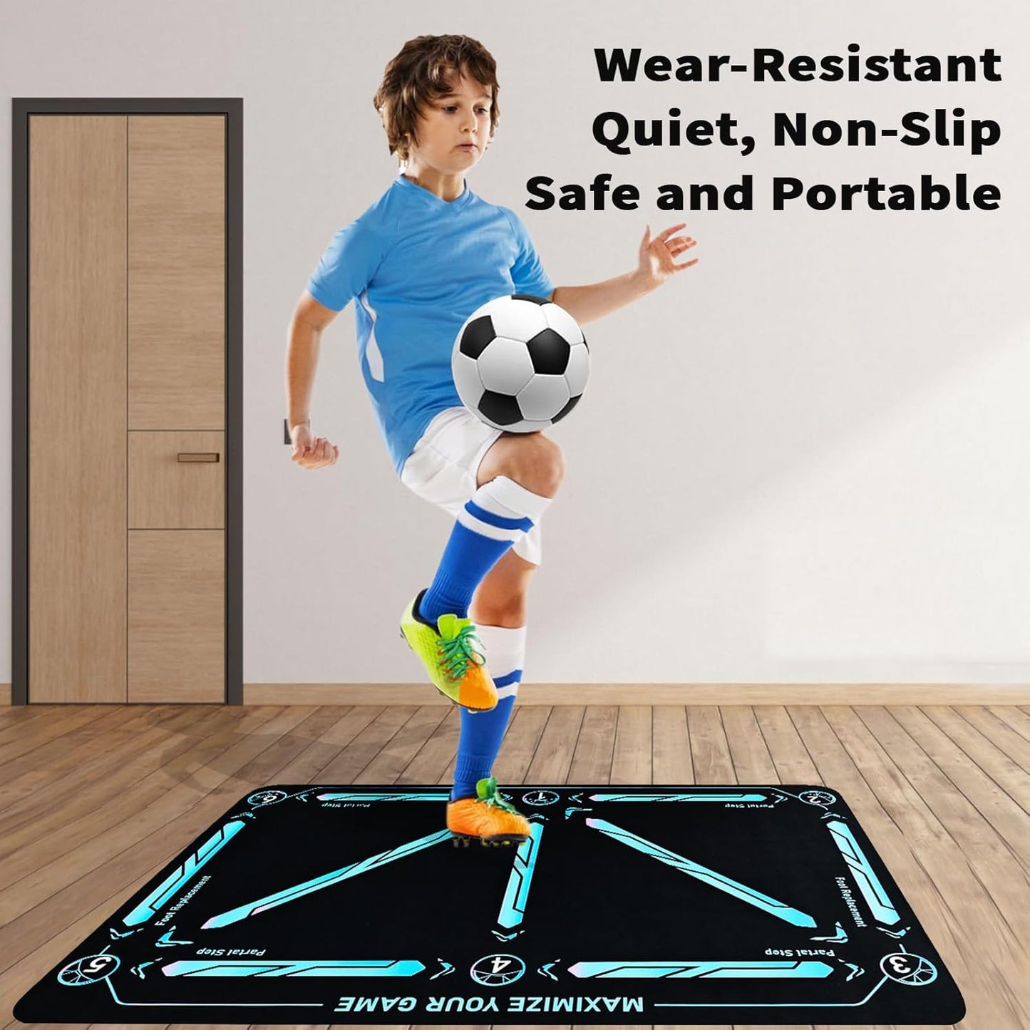 🎅OFERTA DE ÚLTIMO DÍA 50% DE DESCUENTO - ⚽Tapete de tren de fútbol para todos los niveles Antideslizante Silencioso