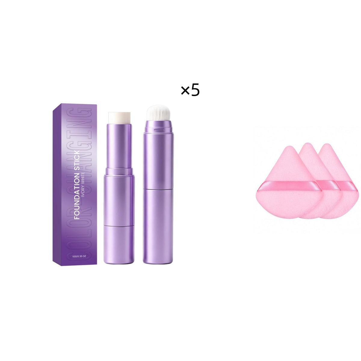 2-i-1 foundationstift, der skifter farve