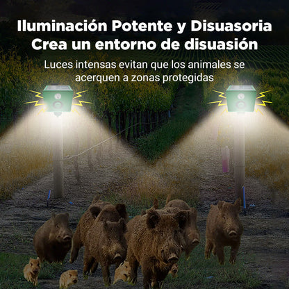🔥🔥Luces de advertencia solares repelentes de bestias con volumen alto