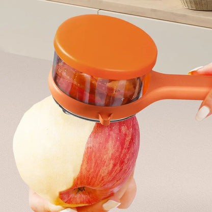 Peeler multifuncional con cubo de almacenamiento de desechos