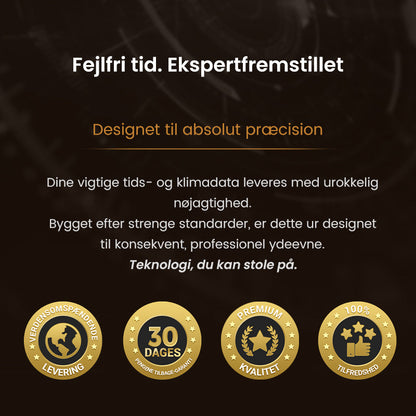 l temperaturmonitor Vejrudsigt LED-vækkeur