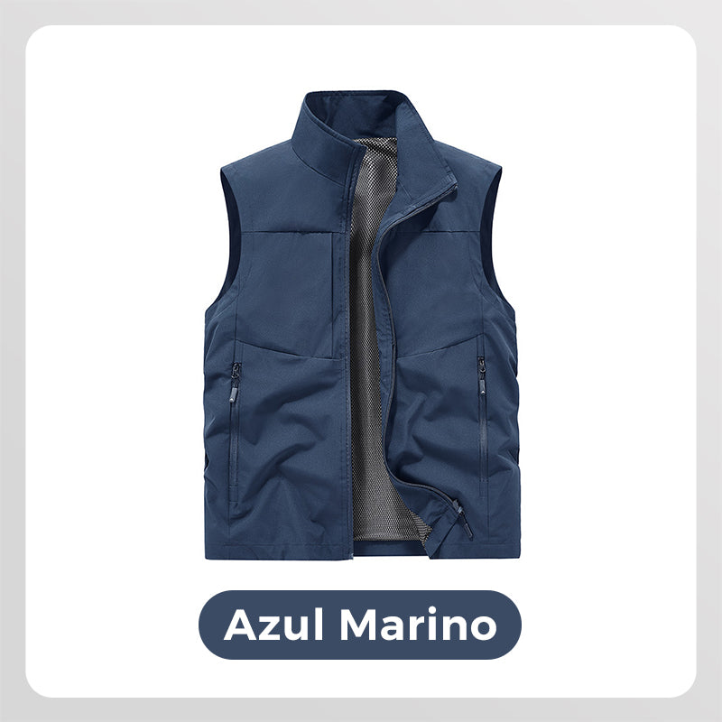 Cómodo chaleco de secado rápido con bolsillos para hombre