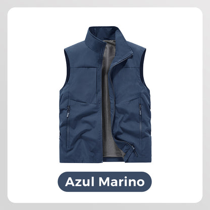 Cómodo chaleco de secado rápido con bolsillos para hombre