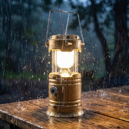 💥 HALV PRIS — KUN I DAG! ⛺️ Genopladelig solcelledrevet campinglygte – sammenklappelig LED, IPX4 vandtæt 💡 Magnetisk fod og sammenklappelig krog 🏔️ Perfekt til camping, vandreture og strømafbrydelser 🔋