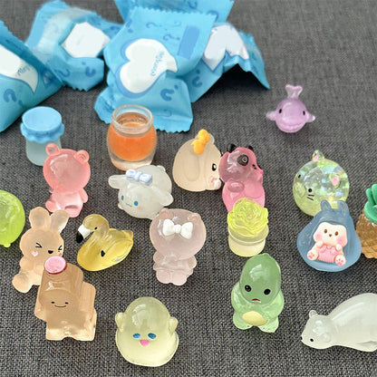 Blind Bag Mini Figuras Luminosas de Animales de Resina - 10PCS/Set