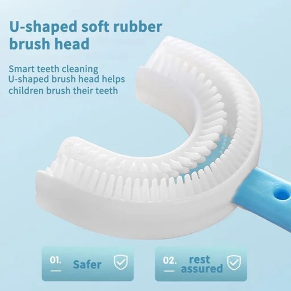 🦷Todos los niños redondeados Cepillo de dientes en forma de U🎁