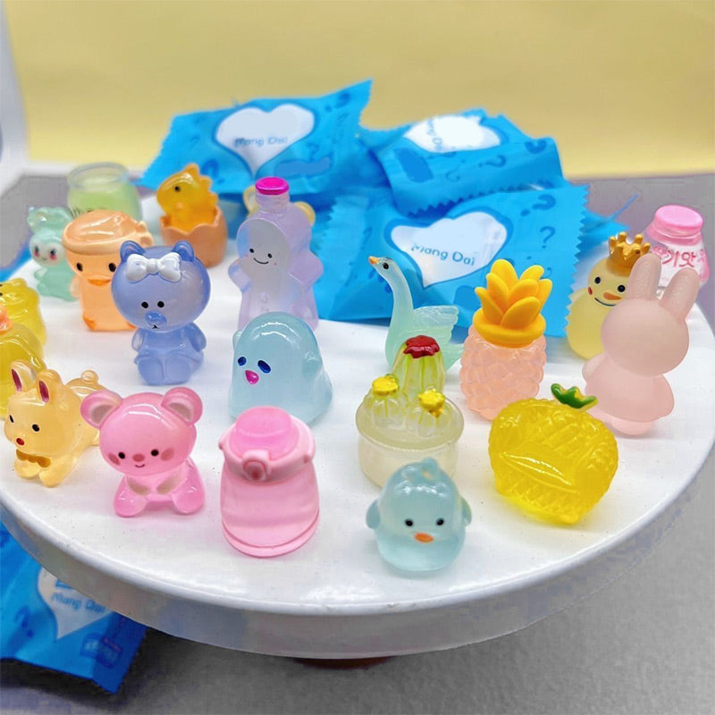 Blind Bag Mini Figuras Luminosas de Animales de Resina - 10PCS/Set