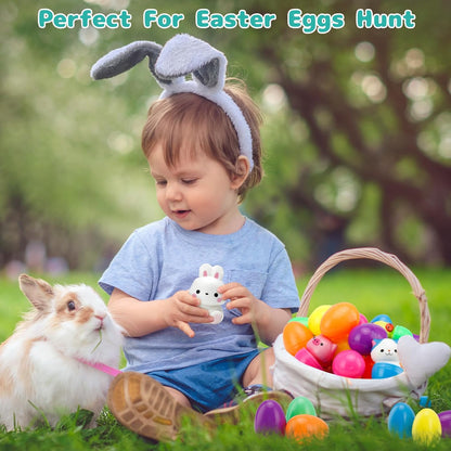 🔥¡Precio especial por último día!⚡Más de 50 000 unidades vendidas🎁12/24 unidades de huevos de Pascua rellenos: juguetes blanditos de crecimiento lento