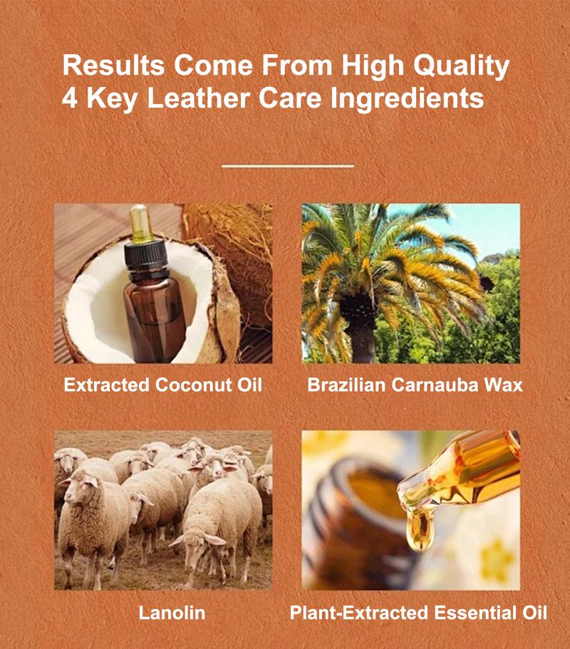 Crema para el cuidado del cuero ELMEJORR: acondicionador de cuero totalmente natural y no tóxico: fórmula resistente al agua.