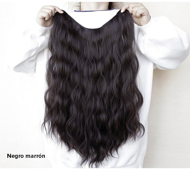 Extensiones de cabello con clip en forma de U con efecto de ondas de agua