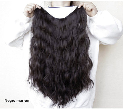 Extensiones de cabello con clip en forma de U con efecto de ondas de agua
