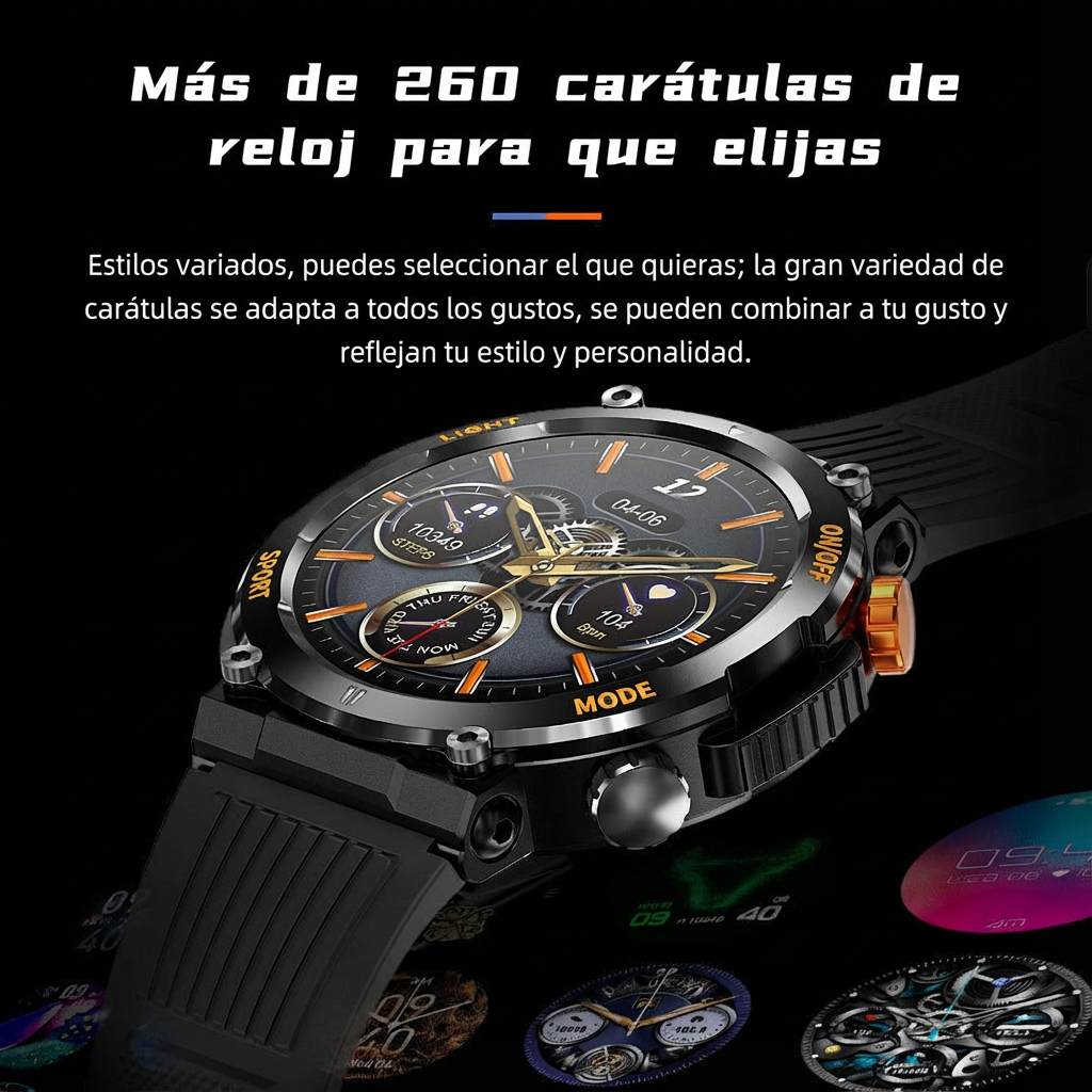 ⌚🔥 ¡61% OFF por Tiempo Limitado! Smartwatch Deportivo y para Exteriores Resistente al Agua – Ideal para Aventura y Ejercicio 💪🌧️