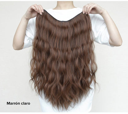 Extensiones de cabello con clip en forma de U con efecto de ondas de agua