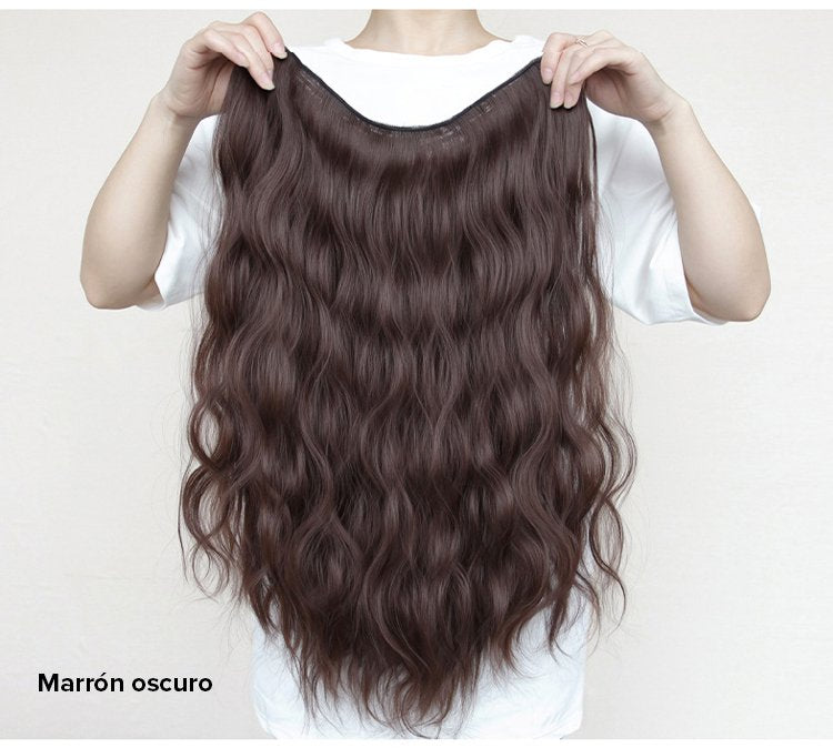 Extensiones de cabello con clip en forma de U con efecto de ondas de agua