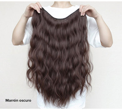 Extensiones de cabello con clip en forma de U con efecto de ondas de agua