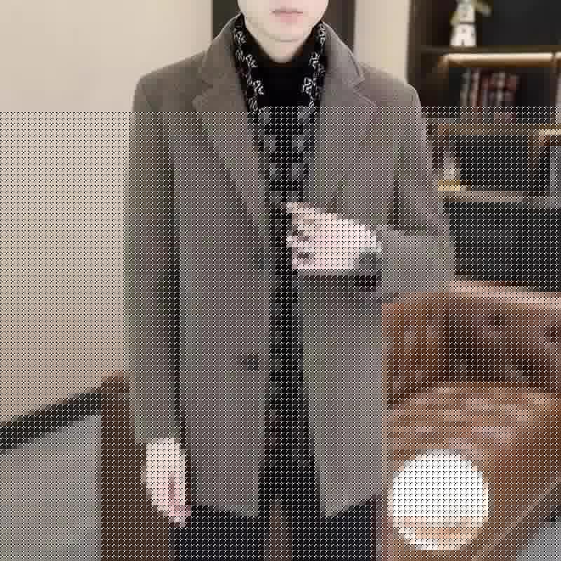 Abrigo cálido de longitud media para hombre | Plumón grueso, diseño elegante