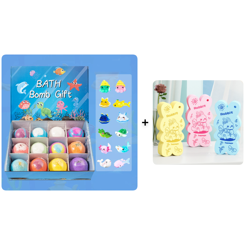 💎 ¡50 % DE DESCUENTO EN EL SET DE BOMBAS DE BAÑO CON SORPRESA! 💎 12 juguetes de animales marinos, cuidado suave y diversión aromática para los niños 🛁