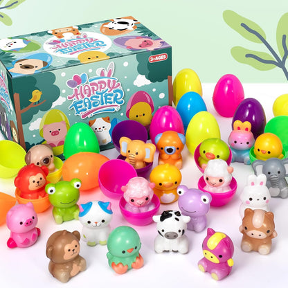 🔥¡Precio especial por último día!⚡Más de 50 000 unidades vendidas🎁12/24 unidades de huevos de Pascua rellenos: juguetes blanditos de crecimiento lento