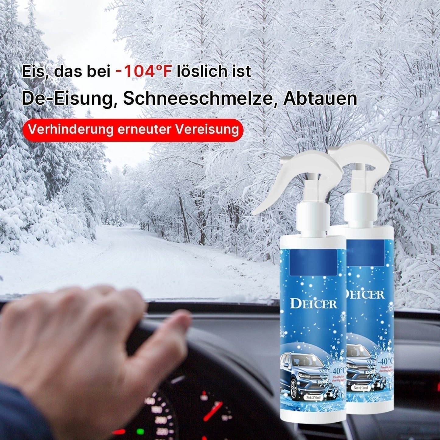 🔥Imprescindible para días de nieve💖Spray Descongelante para Autos
