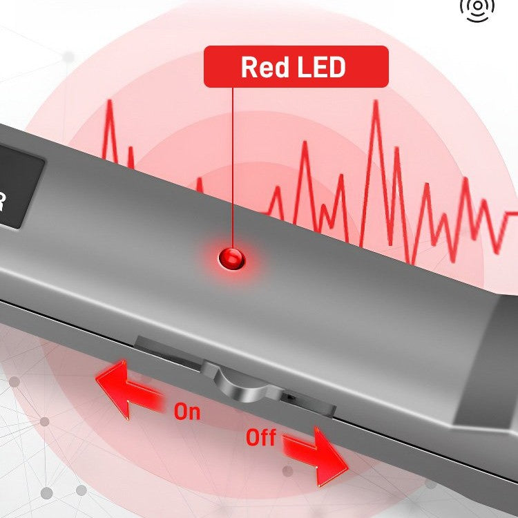 Højfølsom detektion LED-blinkende alarm-metaldetektor