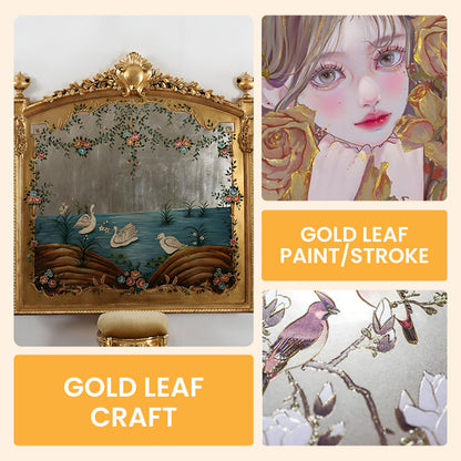 🔥Pintura con base de agua en pan de oro para arte, pintura y manualidades