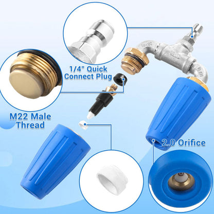 🎯🔥 ¡Oferta especial: -50%! 🚿 Boquilla Turbo de Acero Inoxidable 🌟 – Perfecta para terrazas, coches y fachadas 🏡🚗