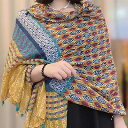Pañuelo chal con botones de mujer para protegerse del sol