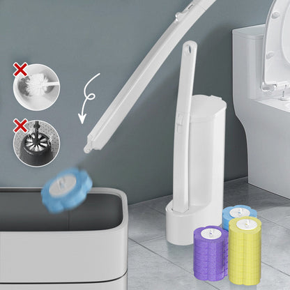 Disposable Toilet Brush with Storage Holder