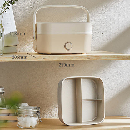 Calentador eléctrico multifuncional para fiambreras con asa