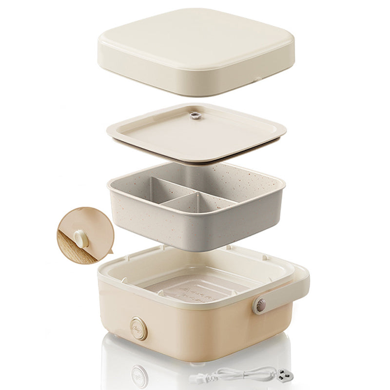 Calentador eléctrico multifuncional para fiambreras con asa