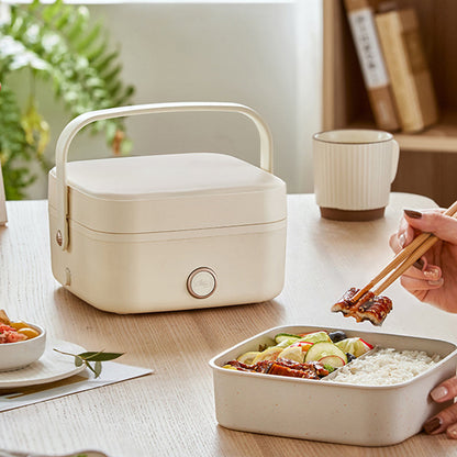 Calentador eléctrico multifuncional para fiambreras con asa