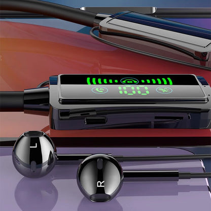 Auriculares Bluetooth de cuello con pantalla digital