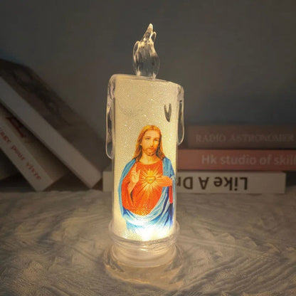 Jesus LED Prayer Candle