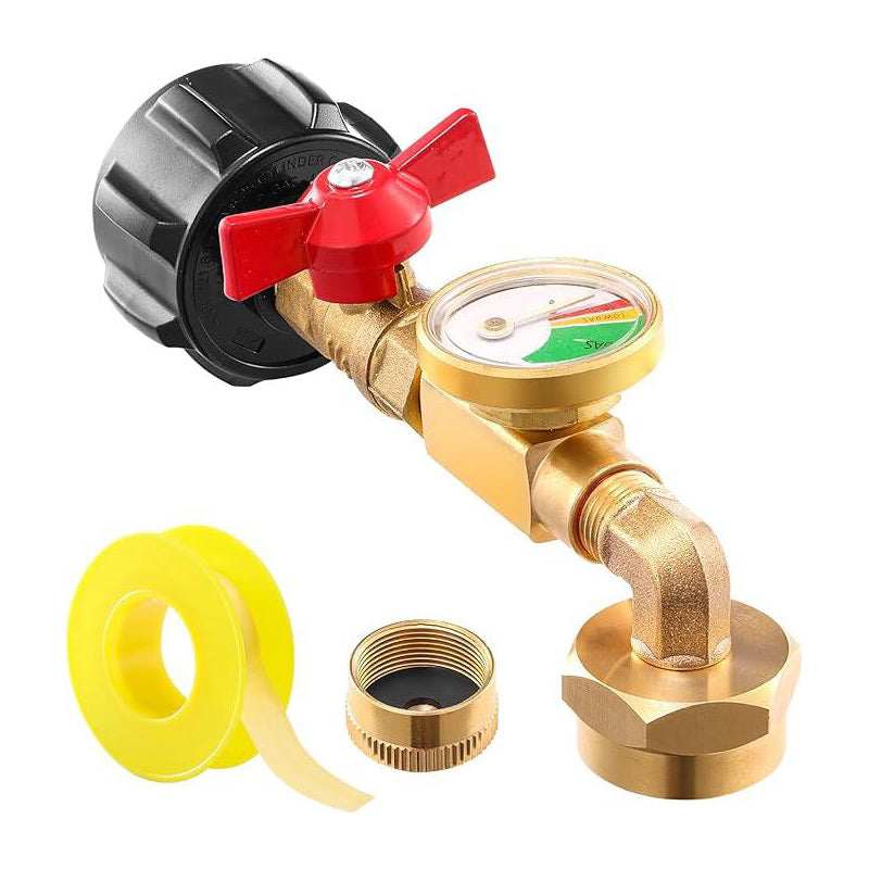 🎁LAST DAY PROMOTION SAVE 49%🔥Propane Refill Elbow Adapter with Gauge